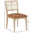 Meridian Furniture Atrium Cognac Vegan Leather Dining Chair (Set of 2)