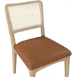 Meridian Furniture Atrium Cognac Vegan Leather Dining Chair (Set of 2)