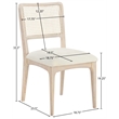 Meridian Furniture Atrium Cream Vegan Leather Dining Chair (Set of 2)