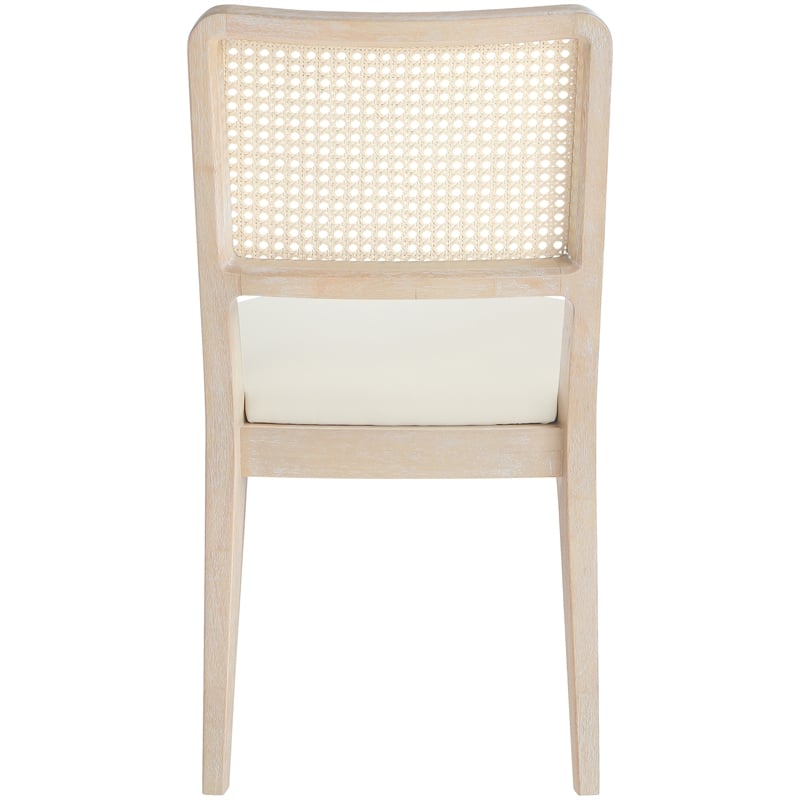 Meridian Furniture Atrium Cream Vegan Leather Dining Chair (Set of 2)