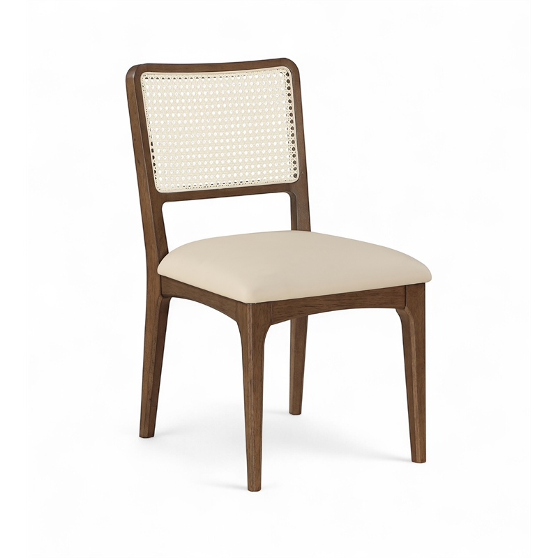 Meridian Furniture Atrium Beige Vegan Leather Dining Chair (Set of 2)