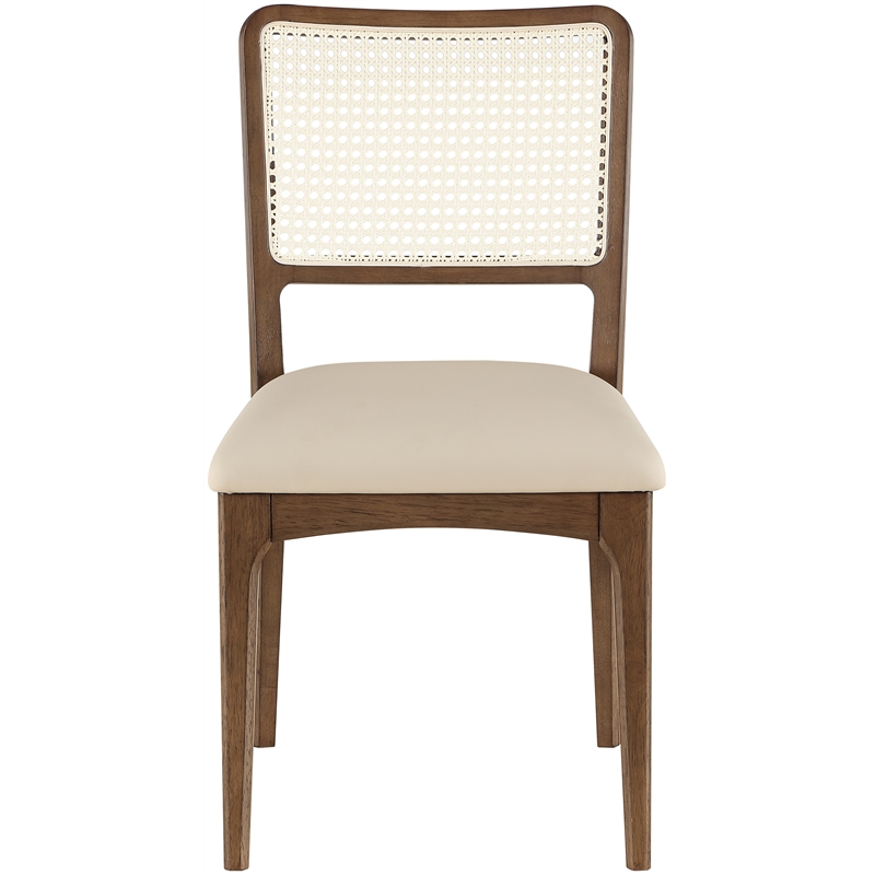 Meridian Furniture Atrium Beige Vegan Leather Dining Chair (Set of 2)