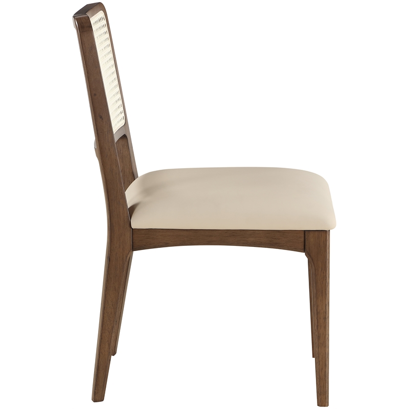 Meridian Furniture Atrium Beige Vegan Leather Dining Chair (Set of 2)