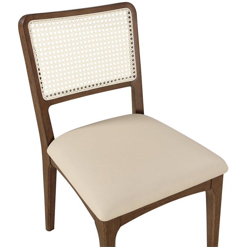 Meridian Furniture Atrium Beige Vegan Leather Dining Chair (Set of 2)