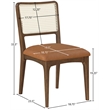 Meridian Furniture Atrium Cognac Vegan Leather Dining Chair (Set of 2)