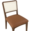 Meridian Furniture Atrium Cognac Vegan Leather Dining Chair (Set of 2)