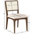 Meridian Furniture Atrium Cream Vegan Leather Dining Chair (Set of 2)