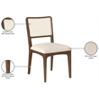 Meridian Furniture Atrium Cream Vegan Leather Dining Chair (Set of 2)