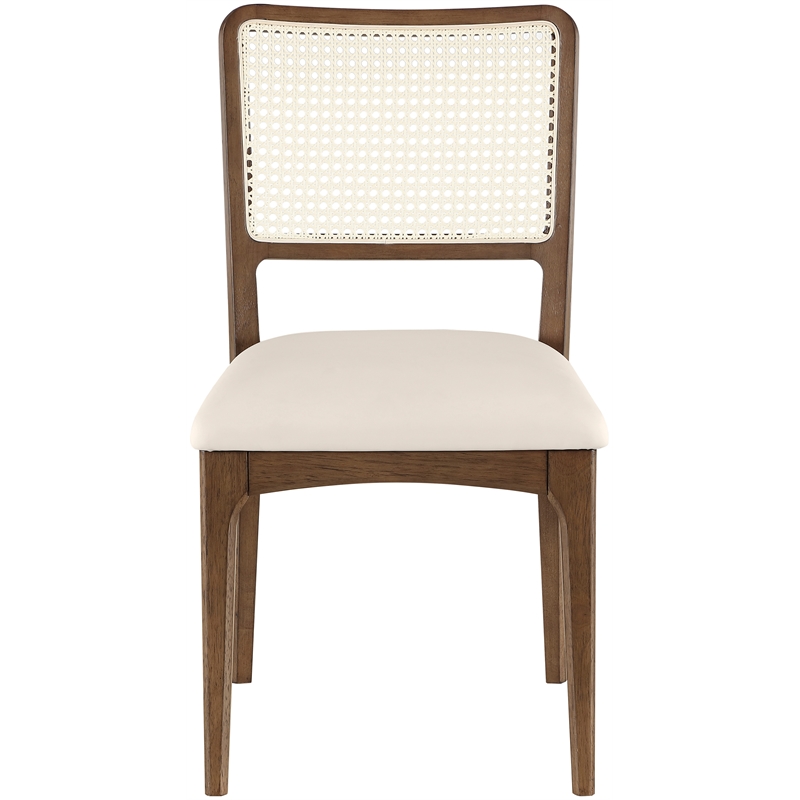 Meridian Furniture Atrium Cream Vegan Leather Dining Chair (Set of 2)
