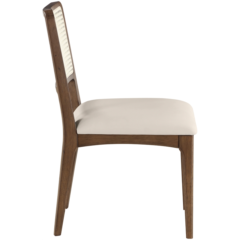 Meridian Furniture Atrium Cream Vegan Leather Dining Chair (Set of 2)