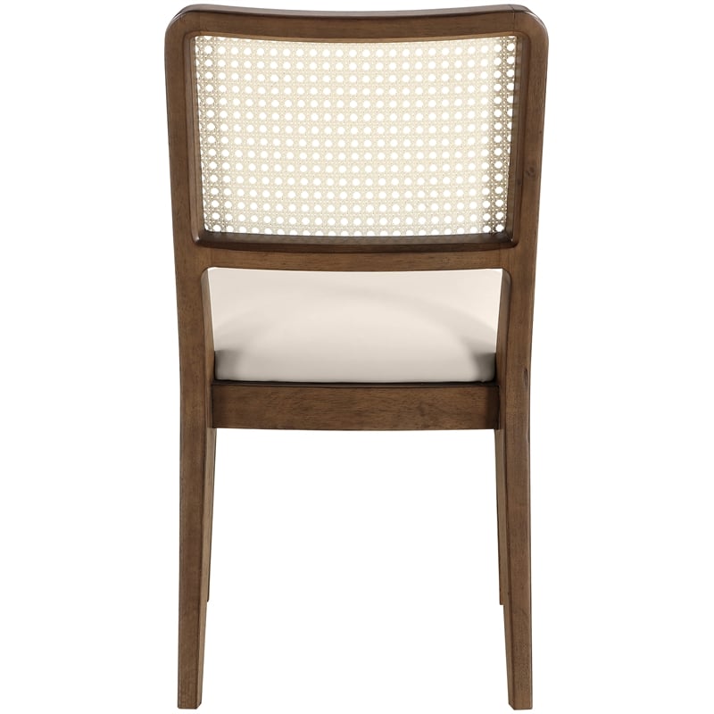 Meridian Furniture Atrium Cream Vegan Leather Dining Chair (Set of 2)