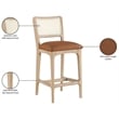 Meridian Furniture Atrium Cognac Vegan Leather Counter Stool (Set of 2)