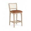 Meridian Furniture Atrium Cognac Vegan Leather Counter Stool (Set of 2)