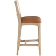 Meridian Furniture Atrium Cognac Vegan Leather Counter Stool (Set of 2)