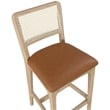 Meridian Furniture Atrium Cognac Vegan Leather Counter Stool (Set of 2)