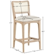 Meridian Furniture Atrium Cream Vegan Leather Counter Stool (Set of 2)