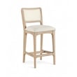Meridian Furniture Atrium Cream Vegan Leather Counter Stool (Set of 2)