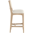 Meridian Furniture Atrium Cream Vegan Leather Counter Stool (Set of 2)