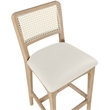 Meridian Furniture Atrium Cream Vegan Leather Counter Stool (Set of 2)