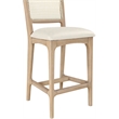 Meridian Furniture Atrium Cream Vegan Leather Counter Stool (Set of 2)