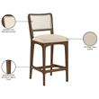 Meridian Furniture Atrium Beige Vegan Leather Counter Stool (Set of 2)