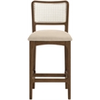 Meridian Furniture Atrium Beige Vegan Leather Counter Stool (Set of 2)