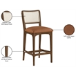 Meridian Furniture Atrium Cognac Vegan Leather Counter Stool (Set of 2)