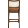 Meridian Furniture Atrium Cognac Vegan Leather Counter Stool (Set of 2)