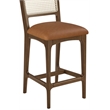 Meridian Furniture Atrium Cognac Vegan Leather Counter Stool (Set of 2)
