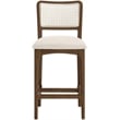 Meridian Furniture Atrium Cream Vegan Leather Counter Stool (Set of 2)