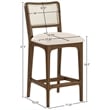 Meridian Furniture Atrium Cream Vegan Leather Counter Stool (Set of 2)