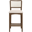 Meridian Furniture Atrium Cream Vegan Leather Counter Stool (Set of 2)