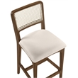 Meridian Furniture Atrium Cream Vegan Leather Counter Stool (Set of 2)