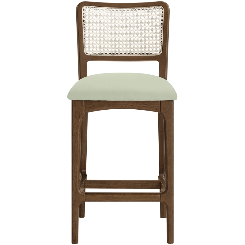 Meridian Furniture Atrium Mint Vegan Leather Counter Stool (Set of 2)