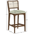 Meridian Furniture Atrium Mint Vegan Leather Counter Stool (Set of 2)