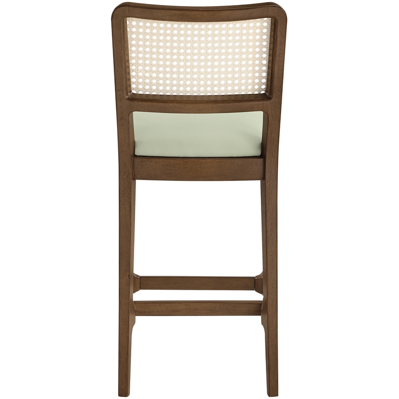 Meridian Furniture Atrium Mint Vegan Leather Counter Stool (Set of 2)
