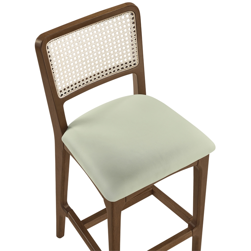 Meridian Furniture Atrium Mint Vegan Leather Counter Stool (Set of 2)