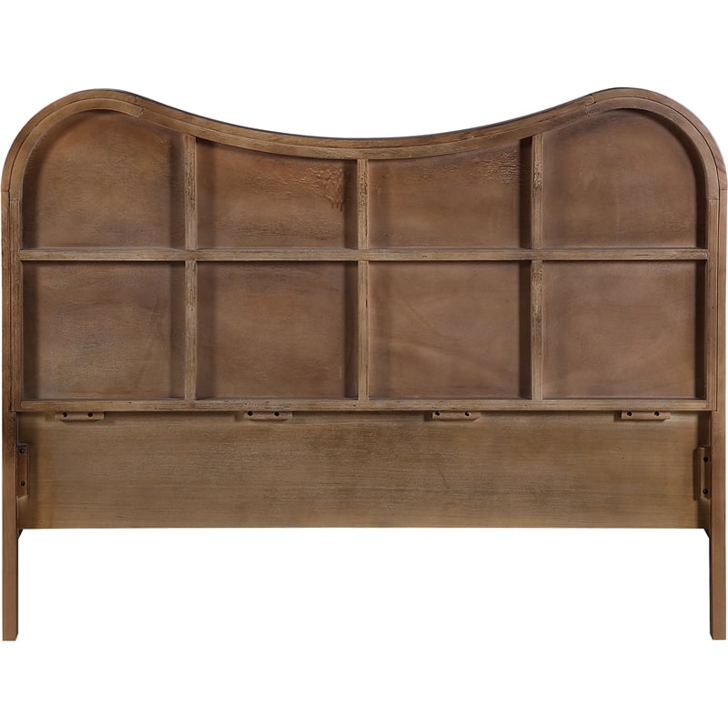 Meridian Furniture Windsor Brown Solid Wood And Natural Cane Full Bed