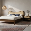 Meridian Furniture Windsor Brown Solid Wood And Natural Cane King Bed