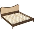 Meridian Furniture Windsor Brown Solid Wood And Natural Cane King Bed