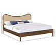 Meridian Furniture Windsor Brown Solid Wood And Natural Cane King Bed