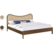 Meridian Furniture Windsor Brown Solid Wood And Natural Cane King Bed