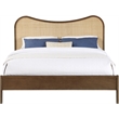 Meridian Furniture Windsor Brown Solid Wood And Natural Cane Queen Bed