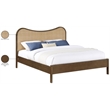 Meridian Furniture Windsor Brown Solid Wood And Natural Cane Queen Bed