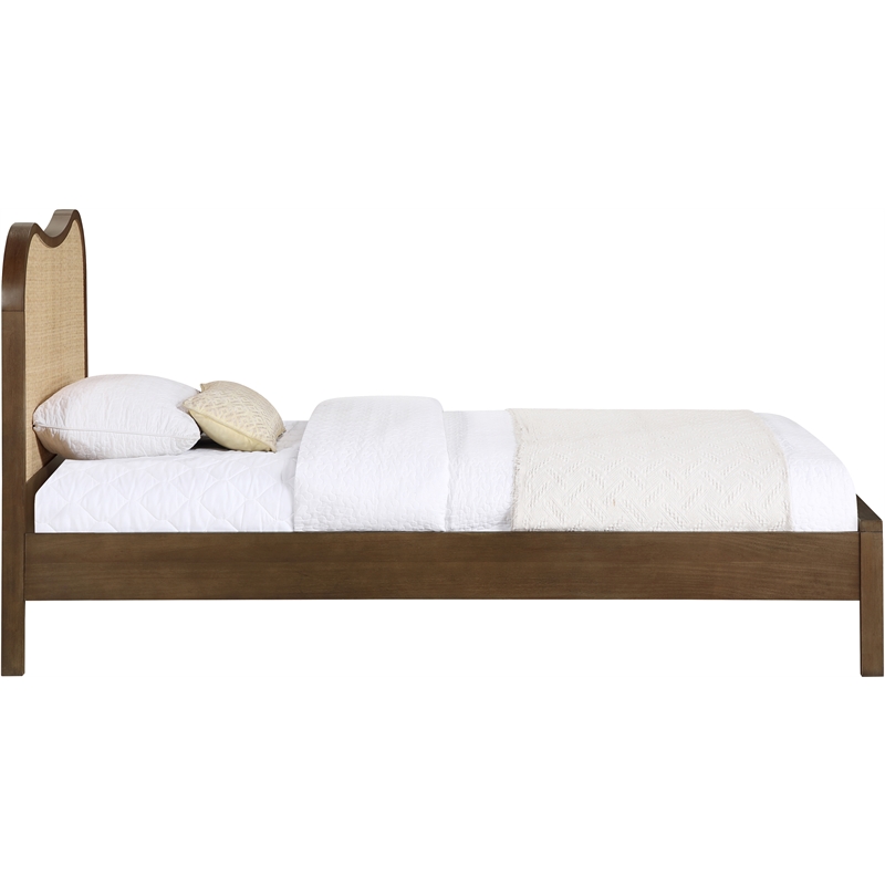 Meridian Furniture Windsor Brown Solid Wood And Natural Cane Twin Bed