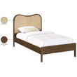 Meridian Furniture Windsor Brown Solid Wood And Natural Cane Twin Bed