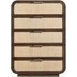 Meridian Furniture Windsor Brown Solid Wood And Natural Cane Chest