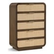 Meridian Furniture Windsor Brown Solid Wood And Natural Cane Chest