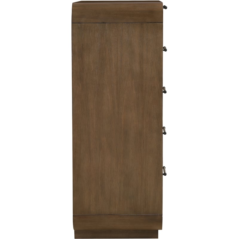 Meridian Furniture Windsor Brown Solid Wood And Natural Cane Chest