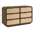 Meridian Furniture Windsor Brown Solid Wood And Natural Cane Dresser